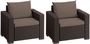 Комплект кресел Калифорния (California chair) коричневые в Невьянске - nevyansk.mebel24.online | фото 2