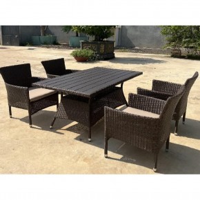 Комплект мебели из иск. ротанга AM-196B/T196 Brown 4Pcs (4+1) в Невьянске - nevyansk.mebel24.online | фото 3