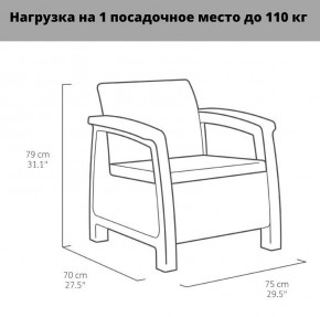 Комплект мебели Корфу Рест (Corfu Rest - without table) графит в Невьянске - nevyansk.mebel24.online | фото 3