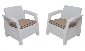 Комплект уличной мебели Yalta Premium Terrace Set (Ялта) белый (+подушки под спину) в Невьянске - nevyansk.mebel24.online | фото 4