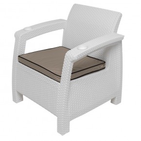 Комплект уличной мебели Yalta Premium Terrace Set (Ялта) белый (+подушки под спину) в Невьянске - nevyansk.mebel24.online | фото 7