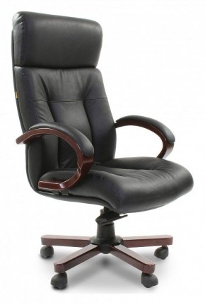 Кресло для руководителя Chairman 421 черный/орех темный, черный в Невьянске - nevyansk.mebel24.online | фото 1