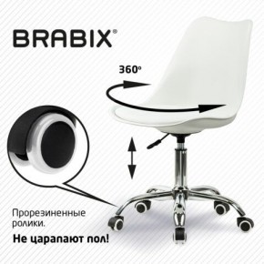 Кресло стул BRABIX "Eames MG-310 CH", хром, пластик белый, экокожа белая, 532923 в Невьянске - nevyansk.mebel24.online | фото 7