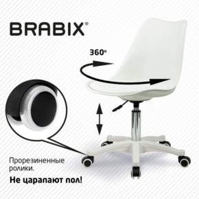 Кресло стул BRABIX "Eames MG-310 PL", пластик белый, экокожа белая, 532926 в Невьянске - nevyansk.mebel24.online | фото 5