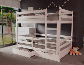 Кровать двухъярусная без крыши 80*190 Белый в Невьянске - nevyansk.mebel24.online | фото