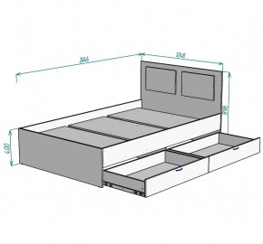 Кровать Ольга L45 (1200) 2 ящика в Невьянске - nevyansk.mebel24.online | фото 2