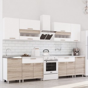 Кухня Айсбери 2.4 м (Белый/Дуб Сонома) в Невьянске - nevyansk.mebel24.online | фото