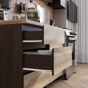 Кухня Энигма 1.6 м (венге/дуб каньон) в Невьянске - nevyansk.mebel24.online | фото 2