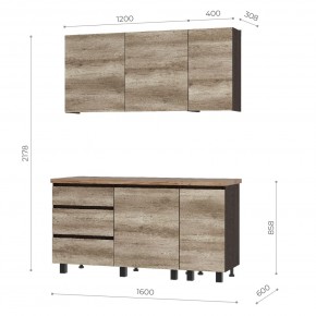 Кухня Энигма 1.6 м (венге/дуб каньон) в Невьянске - nevyansk.mebel24.online | фото 5