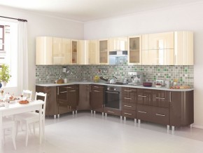 Кухня Танго модульная шоколад-ваниль в Невьянске - nevyansk.mebel24.online | фото 1