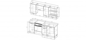 Кухонный гарнитур Антик 2000 (Стол. 26мм) в Невьянске - nevyansk.mebel24.online | фото 2