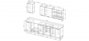 Кухонный гарнитур Белый Глянец 2800 (Стол. 38мм) в Невьянске - nevyansk.mebel24.online | фото 2