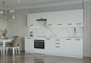 Кухонный гарнитур Белый Глянец 3000 (Стол. 38мм) в Невьянске - nevyansk.mebel24.online | фото 1