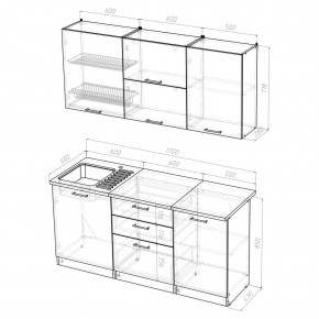 Кухонный гарнитур Лира Экстра 1700 в Невьянске - nevyansk.mebel24.online | фото 4