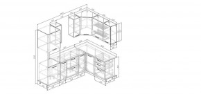 Кухонный гарнитур Меренга 2400*1600 (Стол. 38мм) в Невьянске - nevyansk.mebel24.online | фото 2