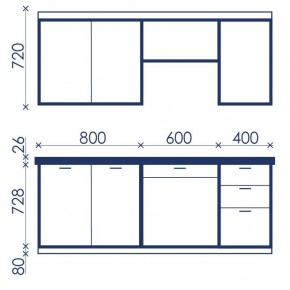 Кухонный гарнитур Ольвия-6 (1.8м) в Невьянске - nevyansk.mebel24.online | фото 4