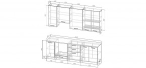 Кухонный гарнитур Санторини 2400 h950 (Стол. 26мм) в Невьянске - nevyansk.mebel24.online | фото 2