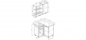 Кухонный гарнитур Старое Дерево 1000*1000 (Стол. 26мм) в Невьянске - nevyansk.mebel24.online | фото 2