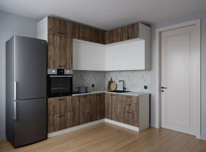 Кухонный гарнитур Старое Дерево 2200*1700 (Стол. 38мм) в Невьянске - nevyansk.mebel24.online | фото 1