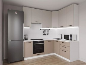 Кухонный гарнитур угловой Каппучино 2200*1600 h 950 (Стол. 38мм) в Невьянске - nevyansk.mebel24.online | фото