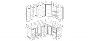 Кухонный гарнитур Умбра 2200*1600 h950 (Стол. 26мм) в Невьянске - nevyansk.mebel24.online | фото 2