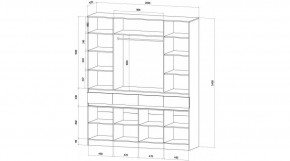 ЛЕНОРА Спальный гарнитур (модульный) графит в Невьянске - nevyansk.mebel24.online | фото 9