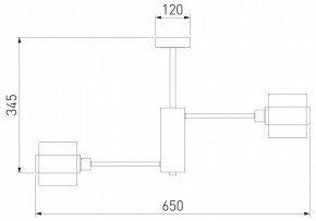 Люстра на штанге Eurosvet Arcada 70127/6 черный/дымчатый в Невьянске - nevyansk.mebel24.online | фото 3