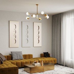 Люстра на штанге Eurosvet Calyx 60168/8 латунь в Невьянске - nevyansk.mebel24.online | фото 4