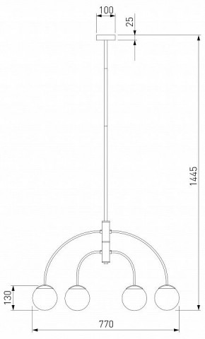 Люстра на штанге Eurosvet Cenacolo 30179/4 черный в Невьянске - nevyansk.mebel24.online | фото 3