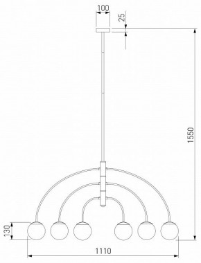 Люстра на штанге Eurosvet Cenacolo 30179/6 черный в Невьянске - nevyansk.mebel24.online | фото 3