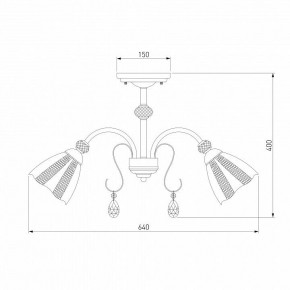 Люстра на штанге Eurosvet Floranse 30155/5 античная бронза в Невьянске - nevyansk.mebel24.online | фото 3