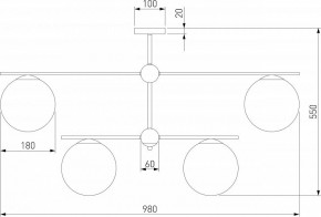 Люстра на штанге Eurosvet Marbella 60147/6 латунь в Невьянске - nevyansk.mebel24.online | фото 4