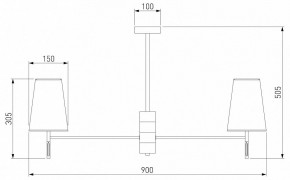 Люстра на штанге Eurosvet Milazzo 60137/8 хром в Невьянске - nevyansk.mebel24.online | фото 3