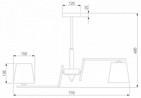 Люстра на штанге Eurosvet Ozark 60149/8 латунь в Невьянске - nevyansk.mebel24.online | фото 3