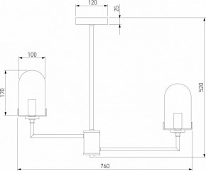 Люстра на штанге Eurosvet Pluto 60156/8 хром в Невьянске - nevyansk.mebel24.online | фото 4