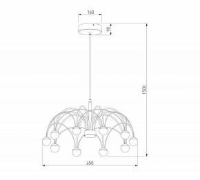 Люстра на штанге Eurosvet Ragno 90030/10 LED золото в Невьянске - nevyansk.mebel24.online | фото 5