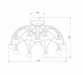 Люстра на штанге Eurosvet Ragno 90031/10 LED золото в Невьянске - nevyansk.mebel24.online | фото 5
