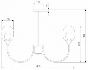 Люстра на штанге Eurosvet Spritz 70217/8 латунь в Невьянске - nevyansk.mebel24.online | фото 5