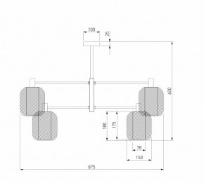 Люстра на штанге Eurosvet Voile 30192/8 золото в Невьянске - nevyansk.mebel24.online | фото 4