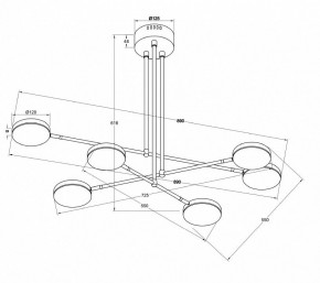 Люстра на штанге Maytoni Fad MOD070PL-L36W3K в Невьянске - nevyansk.mebel24.online | фото 3