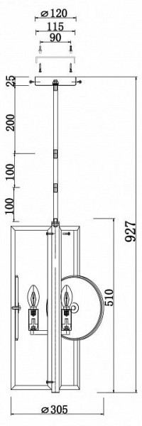 Люстра на штанге Maytoni Marmo MOD099PL-03G в Невьянске - nevyansk.mebel24.online | фото 4