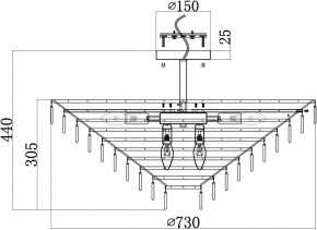 Люстра на штанге Maytoni Mazzo MOD130CL-14G в Невьянске - nevyansk.mebel24.online | фото 4