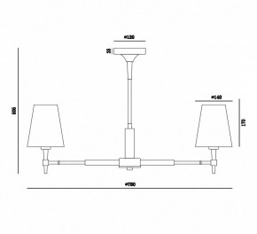 Люстра на штанге Maytoni Zaragoza H001CL-05BS в Невьянске - nevyansk.mebel24.online | фото 6