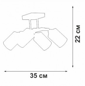 Люстра на штанге Vitaluce V2833 V2833-1/4PL в Невьянске - nevyansk.mebel24.online | фото 4