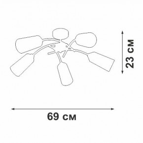 Люстра на штанге Vitaluce V2850 V2850-1/5PL в Невьянске - nevyansk.mebel24.online | фото 5