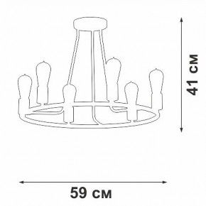 Люстра на штанге Vitaluce V3771 V3771-1/6PL в Невьянске - nevyansk.mebel24.online | фото 2
