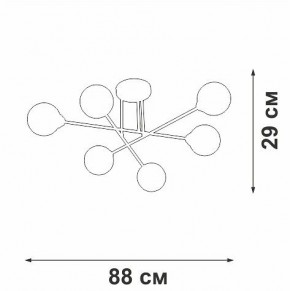 Люстра на штанге Vitaluce V3931 V3931-1/6PL в Невьянске - nevyansk.mebel24.online | фото 4