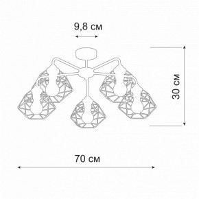 Люстра на штанге Vitaluce V4258 V4258-0/5PL в Невьянске - nevyansk.mebel24.online | фото 2