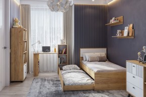 МИЛАН Спальня (Дуб Золотой/Белый матовый) в Невьянске - nevyansk.mebel24.online | фото 46