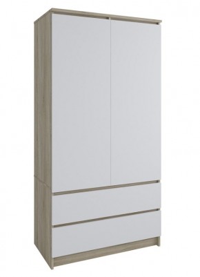 МОРИ МШ 900.1 Шкаф с 2-мя дв. и 2-мя ящ. (Дуб Сонома/Белый) в Невьянске - nevyansk.mebel24.online | фото 1